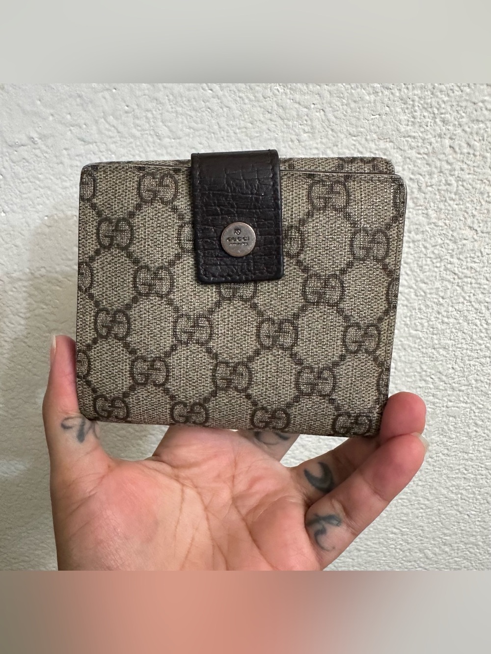 Gucci Canvas Bifold Wallet w/ COA